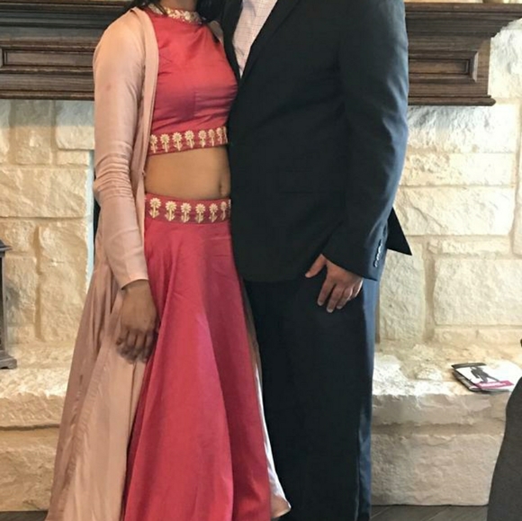 Indian Lehnga, crop top, and silk jacket - Picture 1 of 2